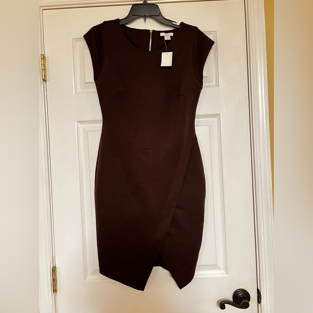 NWT BAR III Burgundy Ribbed Dress